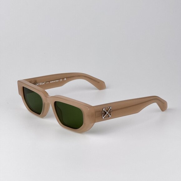 Off-White GREELEY Sunglasses – Beige Frame Green Lenses | Model OERII115 1755 main image 7